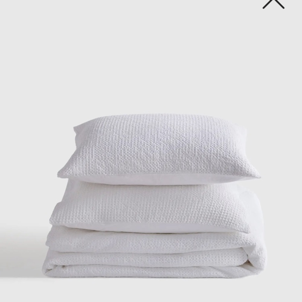 Quince King/Cal King Organic Duvet Cover Set with 2 Shams